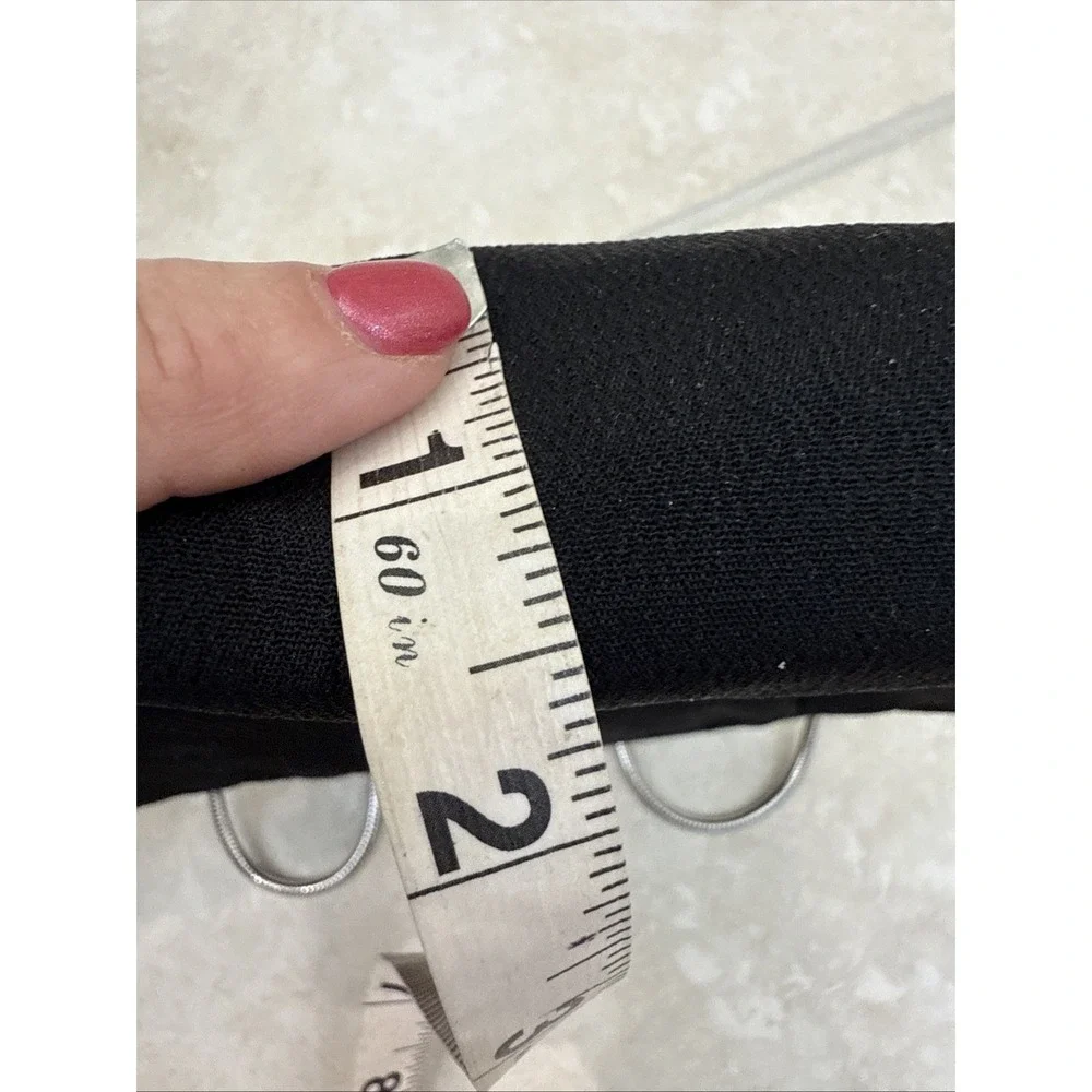 Vintage Black Twill Evening Clutch Bag Silver‎ Rose Clasp Snake Chain Strap
